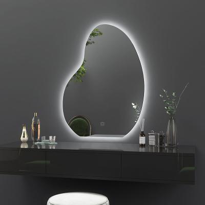 China CLASSIC Wholesale Cheap Bathroom Mirror Special Shaped LED Frameless Wall Mirrors Mango Shaped Mirror for sale