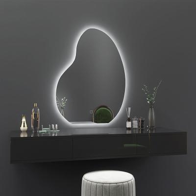 China CLASSIC good quality mango shaped mirrors and cheap special shaped frameless LED bathroom mirror wall mirror for sale