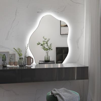 China Customized large cloud shaped mirrors CLASSIC European style special shaped frameless mirror LED bathroom wall mirror for sale