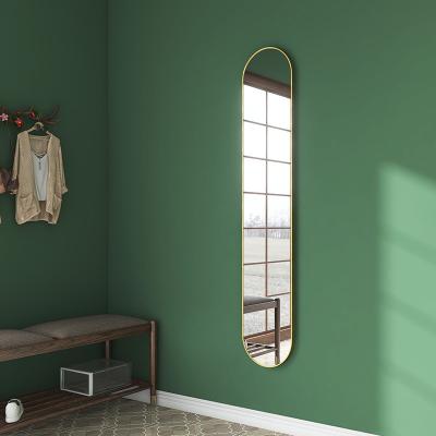 China Minimalist Gold Wall Mirror Stainless Steel Decorative Aluminum Framed Integral Mirrors for sale