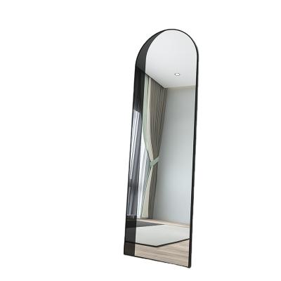 China Wholesale Minimalist Metal Frame Floor Standing Full Wall Decorative Mirror Arch Mirror for sale