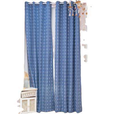 China Cheap solid blackout polyester blackout curtain for living room, cortines blackout curtain for bedroom blackout for sale