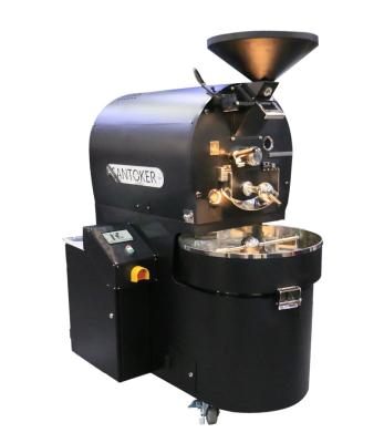 China Commercial Car Wintop Santoker Industrial Double Wall Drum Coffee Burner Manual/Automatic 6kg 12kg Coffee Roasting Machine for sale