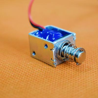 China Micro Screw DC 6V 12V 24V Open Frame Solenoid Linear Pull Stroke 4mm Push Solenoid for sale