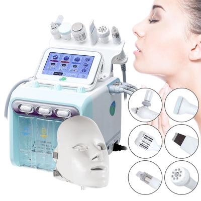 China Exfoliators 7 in 1 Hydra Dermabrasion Peel Clean Skin Care RF Light Vacuum Face Skin Cleanser Hydraulic Oxygen Jet Peel Water Machine for sale