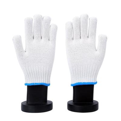 China Comfortable And Soft Widely Used White 7 Gauge Cotton Polyester Twine Knit Gloves For Hand Protection for sale