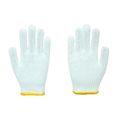 China Comfortable 100 Percent White Cotton Knitted Protective White Working Gloves Work Gloves For Sale for sale