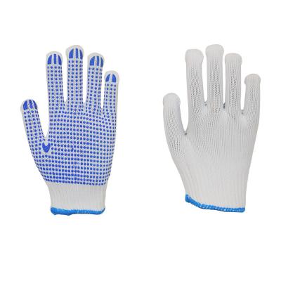 China Good Quality Slip-Resistance Thicken Polyester Cotton Dotted Work Knitted Gloves for sale