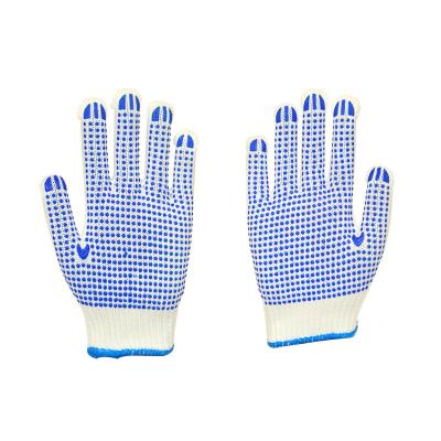 China slip-resistance low cost working labor gloves durable cotton yarn knitted dotted gloves for sale for sale