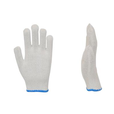 China Slip-resistance mechanical working gloves cheap price white blind industrial cotton gloves for sale