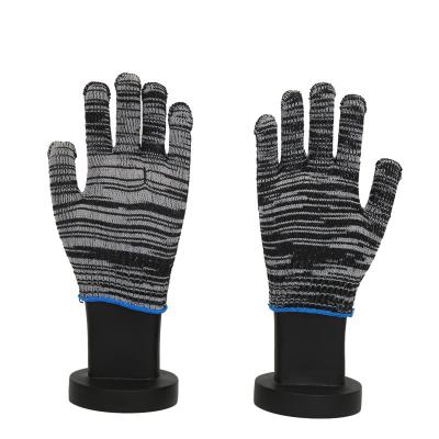 China Comfortable Black Cotton Yarn Gloves Industry Mechanical Work Safety Gloves Non-slip Safety Work Gloves for sale