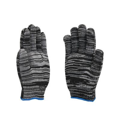 China Comfortable Winter Cotton Yarn Warm Black Gloves Working Non-slip Work Gloves for sale