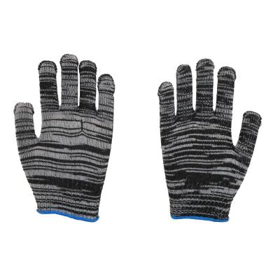 China Comfortable Black Cotton Yarn Safety Gloves Non-slip Working Work Gloves For Construction Work for sale