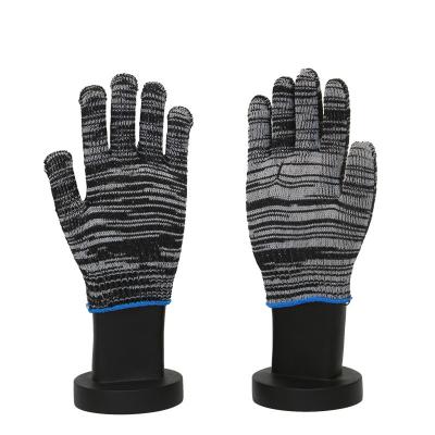 China Winter Cotton Yarn Comfortable Warm General Duty Work Gloves Black Work Gloves for sale