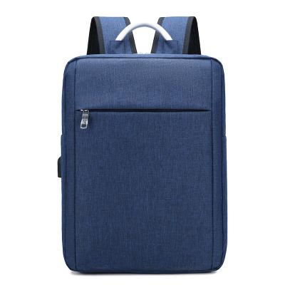 China With USB Custom Men's Business Casual Wear Simple Backpack Oxford Cloth Computer Laptops Bag For Men for sale