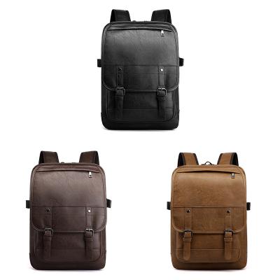 China High Quality Waterproof Designer College Luxury Travel Men's High School Leather Backpack for sale