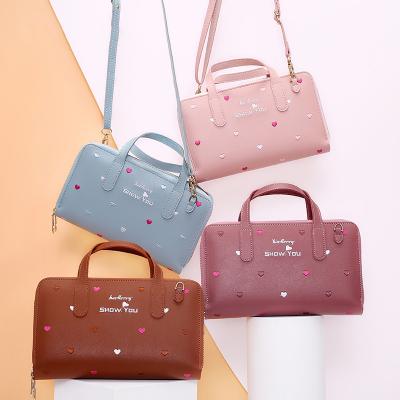 China Lady Fashion Embroidered Love Candy Small Square Bag Multi Function Bags Ladies Grab Handbag Purses and Handbags Women for sale