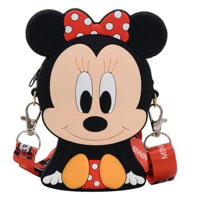 China Cute Medium Wallet Mickey Mouse Purses Teenager Cartoon Cute Student Bag Silicone Doll Fashion Messenger for sale