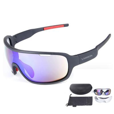 China 2PC Anti Fog Waterproof UV Multipack TR90 Men's Sports Frame POC Cycling Glasses Sports Cycling Sunglasses Polarized Lenses for sale