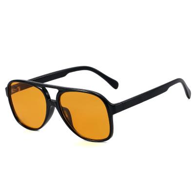 China Anti Hot Sale Fashion Sunglasses Men Women UV400 2021 Large Frame Night Vision Comfortable Motor Glasses for sale