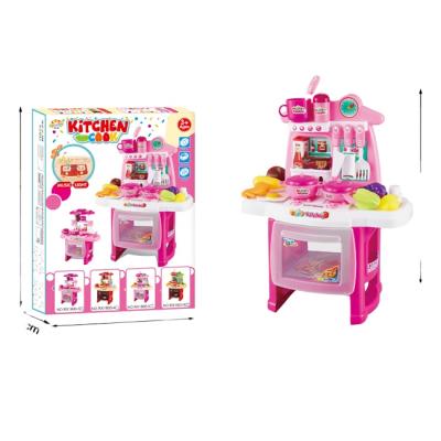 China Hot Selling Plastic Kids Kitchen Play Set Pretend Toy Cooking Game for sale