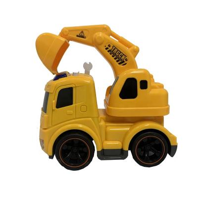 China Plastic Excavator Toy Children&'S Toy Excavator Cheap Plastic Small Mini Kids Excavator Toy 2021 new friction toy for sale