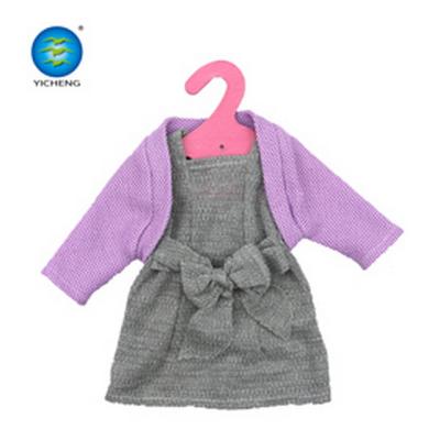 China Silver gray shift dress and purple sweater coat 18 inch dolls for sale