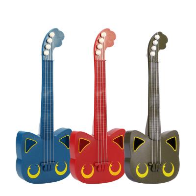 China 2021 Design Battery Operated Ukulele Cat Toy Instruction Musical Toys For Children for sale