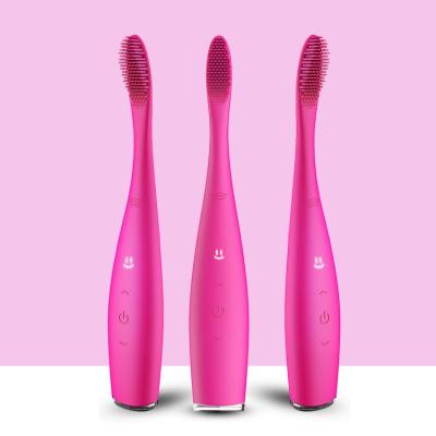 China Silicone Toothbrush Children Practice Sonic Intelligent Electric Toothbrush Massage Toothbrush for sale