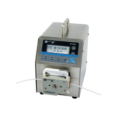 China Buildings BT100S DG6-1 Stainless Steel Commercial Low Flow Lab Low Flow Precise Peristaltic Pump Water Fluid Liquid Dosing Pumps 0.0002-49ml/min for sale