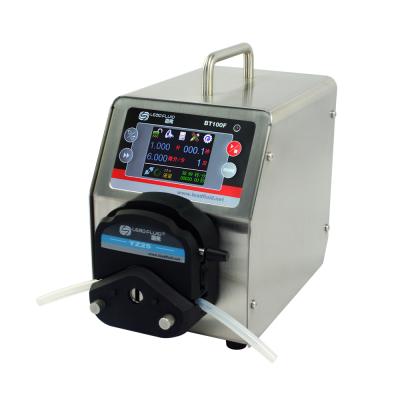 China Buildings BT100F YZ25 Commercial Touch Screen Smart Feeding Pump Intelligent Accurate Control Dosing Lab Tubing 0.16~420ml/min Liquid Peristaltic Pump for sale