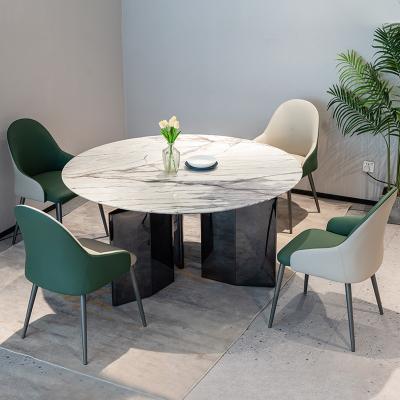 China Restaurant Furniture Metal Dining Set Modern Dining Table Set Marble Dining Table With 6 Chairs For Home for sale