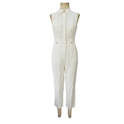 China China Supplier Fashion Breathable Sexy Ladies Overalls White 100% Cotton Ladies Overalls for sale