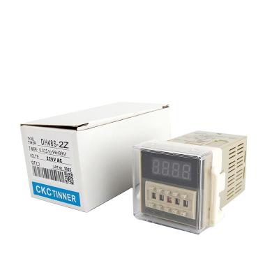 China Digital LED Timer Relay Switch DH48S-2Z 0.01S-99H99M Sealed Programmable Delay Timer With Socket Base AC/DC 12V 24V 36V 110V 220V 380V for sale