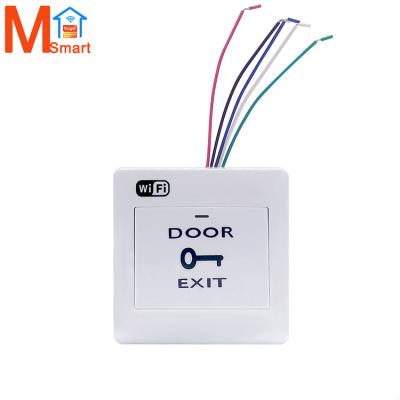 China DC 3V Tuya Wifi Smart Switch App Control+Voice Switch Door Exit Push Unlock Pad Smart Switch For Remote Control Access Control System Smart Life App for sale