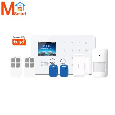 China Security Kit Infrared Door Magnetic Smart Home/Shop/Warehouse Alarm System Tuya Smart WIFI+GSM for sale