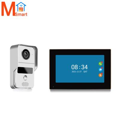 China Modern Waterproof Door Phone Intercom Ethernet Smart Wifi Tuya Video Doorbell with Open Google Home Amazon Echo for sale