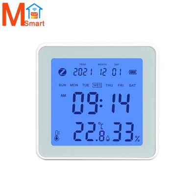 China New design smart tuya App Control+Voice wifi control temperature and humidity sensor zigbee Ble hygrometer support Alexa Google Assistant for sale