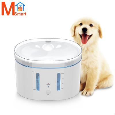 China Automatic Pet Cat Dog Automatic Water Feeder 2L LED Lighting Remote Control Fountain Dispenser Water Tuya APP Timer Drinking Bowl for sale