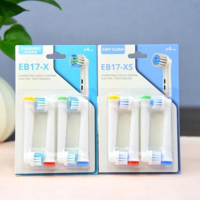 China Amazon Hot Accessories Electric Toothbrush Home Accessories Replacement Oscillating Brush Heads 4 Pcs Per Pack for sale