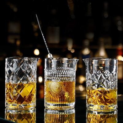 China Barware Glass Cup Glassware Cocktail Glassware Bar 750ml Etched Mixing Mixing Glass for sale