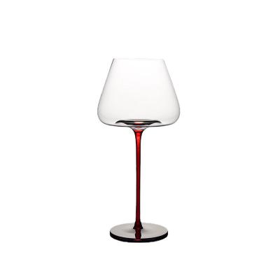 China Black Low Stem Wine Glass Burgundy Champagne Flute Wine Goblet Drinking Black Low Red Stem Wine Glassware for sale