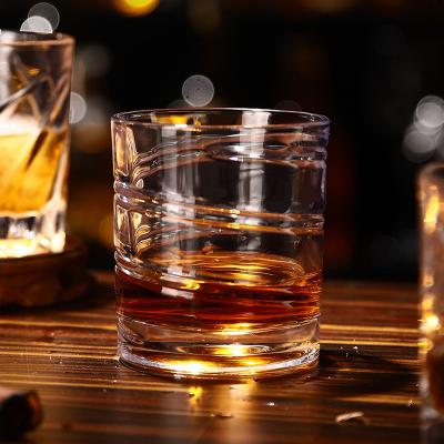 China Unique Luxury Turned Wine Glass Tumblers 360 Degree Rotating Whiskey Cup Whiskey Tumbler for sale