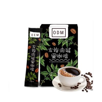 China L-carnitine Free Unisex Private Label Factory Supply Trans-fat Instant Black Coffee for sale