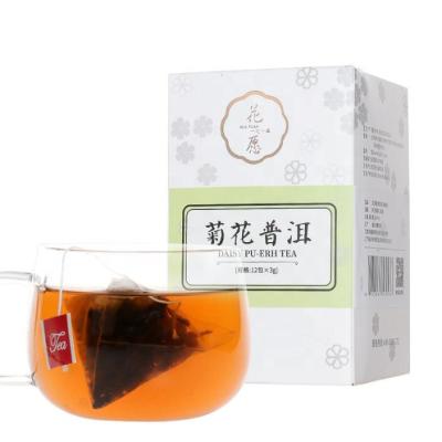 China Chrysanthemum Puer Tea Blend Flower Tea Bags Chrysanthemum Pu'er Cooked Tea for sale