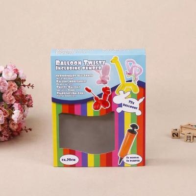 China OEM Recyclable Custom Printed Stationery Packaging Kids Balloon Paper Box for sale