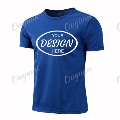 China Anti-wrinkle Quick Dry Short Sleeve Sport T Shirt Gym Jerseys Fitness Shirt Trainer Running T-Shirt  Breathable Sportswear for sale