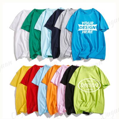 China Anti-wrinkle Custom 100% Cotton Unisex Solid Color Blank T shirts for sale