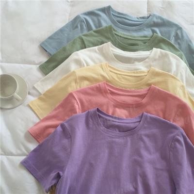 China Breathable Factory Direct Supply 100% Cotton Loose Oversize  Baggy Women's T-shirts T-shirt Women Tops Custom T Shirt Printing for sale