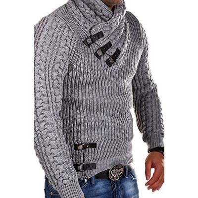 China Anti-pilling ready to ship wholesale 1000 styles gray knitted cardigan sweater for men for sale